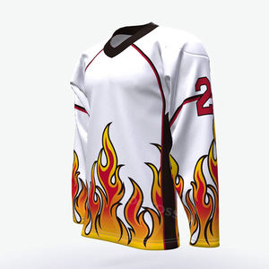 Maillot de hockey sur glace pour homme Squf Sports - Mélange polyester/coton, impression numérique, logo personnalisé du nom de l'équipe, anti-UV, séchage rapide - Product Image 3
