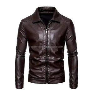 Recién llegado, chaqueta de cuero a la moda personalizada para hombre, ropa a la moda, nuevo estilo, venta directa de fábrica 2024, chaqueta de cuero para hombre - Product Image 1