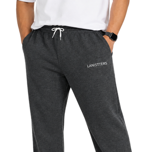 Pantalon de jogging en molleton pour homme, coupe classique, taille élastique avec cordon de serrage, pantalon de survêtement décontracté avec poches latérales pour un port quotidien confortable - Product Image 3