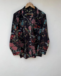 Ensemble de pyjama coordonné pour femmes Naaz Textile, imprimé animal, vêtements de détente décontractés d'été, vêtements de nuit en coton 100%, chemises de nuit douces - Product Image 2