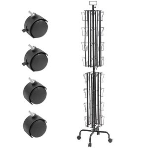 Espositore Rotante per Cartoline con 32 Tasche, Stand Girevole a 360 Gradi per Brochure e Biglietti d'Auguri, con Imballaggio in Cartone - Product Image 1