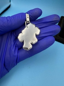 Pendentif Moissanite Diamant Croix Croisée en Argent 925, Bijou Hip Hop Iced Out, Pendentif Religieux, Bijoux Chrétiens - Product Image 5