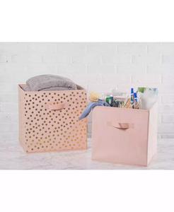 Juego de 2 puntos de cubo de poliéster no tejido Millennial Square | Importaciones de diseño - Product Image 6