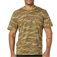 T-shirt tactique pour homme à manches longues surdimensionné, imprimé uni, polyester/coton, motif camouflage Bottomland, hiver