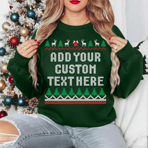 Ropa Navideña Personalizada, Sudadera de Alta Calidad para las Fiestas, Venta al por Mayor, Sudadera con Cuello Redondo y Estampado Personalizado, Prendas de Invierno - Product Image 4