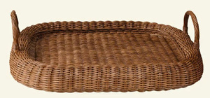 ถาดหวายทรงสี่เหลี่ยมหรูหราเป็นมิตรกับสิ่งแวดล้อมพร้อมหูจับ เส้นผ่านศูนย์กลาง 300 มม. หนา 10 มม. สำหรับอาหารและชา DK0007 Doan Ket - Product Image 4