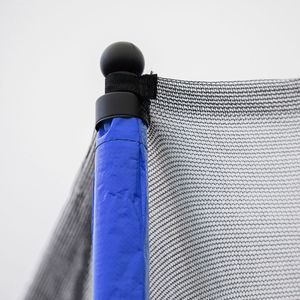 Trampoline bleu de 15 pieds avec panier de basket, gonfleur et échelle, 6 pièces, filet de sécurité supplémentaire, manchons de poteaux - Product Image 6