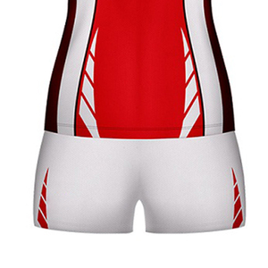 Uniformes de volley-ball multicolores sur mesure en vente en ligne, col en V, manches courtes, uniformes de volley-ball sublimés - Product Image 6