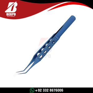 Pinza de sutura en ángulo McPherson, instrumento quirúrgico oftálmico, herramienta de microcirugía de precisión de acero inoxidable, reutilizable - Product Image 5