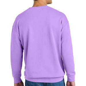 เสื้อสเวตเชิ้ตคอกลมสีม่วงสำหรับผู้ชาย ทรงปกติ ผ้าถักแบบเรียบ สวมใส่สบายๆ สำหรับฤดูใบไม้ร่วง - Product Image 3