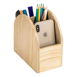 Porte-stylos en bois de manguier massif, cadeau d'entreprise, boîte de rangement en bois massif, design et logo personnalisés, à vendre - Product Image 6