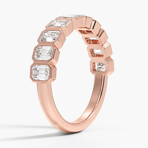 Emerald Cut Diamond Eternity Band <b>Ring</b> Minimalist Wedding Band Stackable Anniversary <b>Ring</b> Fine Jewelry Gift - Product Image 5