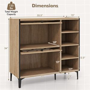 Adjustable Shelf Entry <b>Shoe</b> Cabinet for Storing <b>Shoes</b> and <b>Accessories</b> - Product Image 3