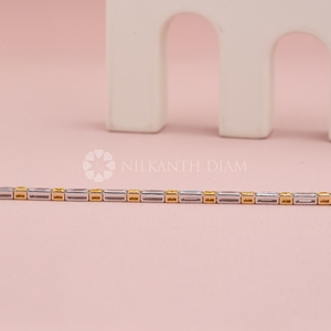 Brazalete de Diamantes de Oro Sólido de 10K, 14K y 18K con Diseño Elegante, Forma Princesa y Radiante, Diamantes Creados en Laboratorio para Saplier - Product Image 5