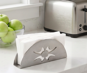 Moderno Porta Pañuelos Metálico con Diseño Recortado, Organizador de Escritorio Independiente para Vajilla, Uso en Cocina y Hogar - Product Image 4