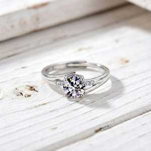 Moissanite Rings 925 Sterling Silver Handmade Gemstone Rings Elegant Boho Jewelry Sparkling Statement Rings Gift For Women - Product Image 1