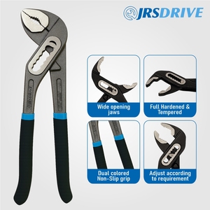 Eastman Llave para bomba de agua y alicates de junta deslizante DIY OEM de 7, 10 y 12 pulgadas con mordaza dentada y mango de plástico de agarre suave - Product Image 5