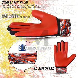 Gants de gardien de but en latex premium, technologie de protection des doigts, paume absorbant les chocs, respirants, pour hommes, femmes et jeunes. - Product Image 4