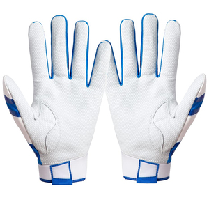 Gants de frappe en cuir bleu et blanc, ambidextres, fermeture auto-agrippante, unisexes, pour adultes, durables, pour l'entraînement - Product Image 2