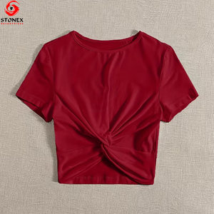 Custom Logo Women's Premium Cotton Crop Top Soft Breathable Casual T Shirt for Summer Fashion and Everyday Lifestyle Wear - Product Image 5