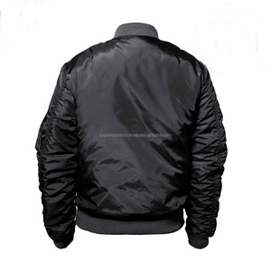 High Quality Canvas Plain Men's Casual Waterproof Lightweight Winter Bomber <b>Jacket</b> Stand Windproof Quick Dry Breathable Front - Product Image 5