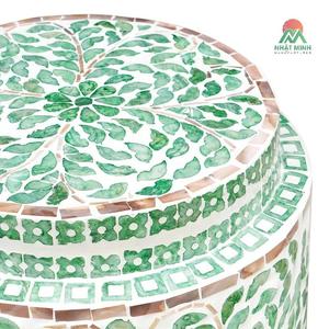 Decoración cilíndrica llamativa, lujosa, con acabado perlado e incrustaciones de cuentas; ideal para hogares, hoteles, salas de estar, mesas de centro. - Product Image 2