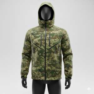 Chaqueta Táctica Extra Grande con Cierre, Forro Polar Sherpa, Nailon/Poliéster Ecológico de Alta Calidad, Cintura Alta, para Todas las Estaciones - Product Image 6