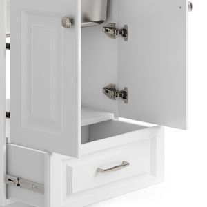 Mobile Lavanderia Lawrence 24 Pollici Bianco con Rubinetto e Lavello in Acciaio Inox, Elettrodomestico Premium - Product Image 4