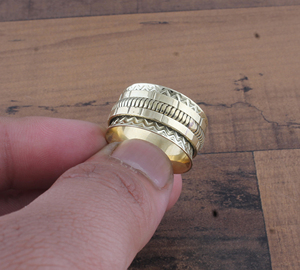 Wholesale Gold Plated <b>Spinner</b> <b>Ring</b> Classic Wedding Anniversary 925 Sterling <b>Silver</b> Gemstone <b>Ring</b> Band Stackable Women - Product Image 4