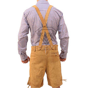 Nouveaux shorts Lederhosen bavarois allemands pour hommes avec bretelles, style Trachten, pour l'Oktoberfest, traditionnels - Product Image 2