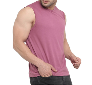 Débardeur homme de qualité supérieure, séchage rapide et respirant, 100% coton, sans manches, pour fitness, gym, style streetwear. - Product Image 3
