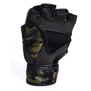 Gants de combat MMA en cuir de vachette demi-doigts 6oz 8oz 12oz pour Muay Thai et arts martiaux, gants de sac de frappe pour l'entraînement – Vente en gros - Product Image 5
