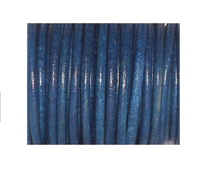 Personalizable 2mm Desgastado Acabado redondo Vintage Cordón de cuero Tie-n-Die Hallazgos de joyería en tamaños 3mm 4mm 5mm 6mm 8mm" - Product Image 1