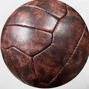 Ballon de football en cuir vintage, cousu main, style rétro, antique, décoratif, cadeau, marque personnalisée, prix de gros - Product Image 5