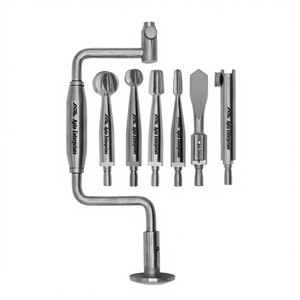 Hudson Brace <b>Hand</b> <b>Drill</b> Set 7-Piece Manual Orthopedic Surgical Instrument Kit Premium German Stainless Steel Bone Surgery - Product Image 3