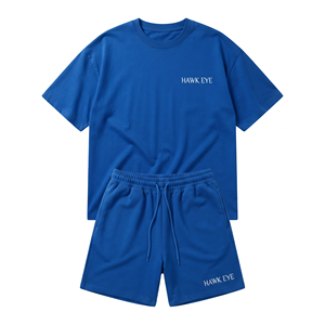 Nouvel ensemble décontracté deux pièces pour femme, été 2026, avec short cycliste et t-shirt uni à col rond, personnalisable avec logo - Product Image 4