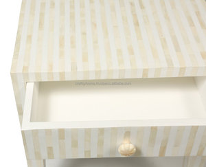 Handmade Natural <b>White</b> Handmade Bone Inlay Chest of 2 Drawer Bedside <b>Table</b> <b>End</b> <b>Table</b> Side <b>Table</b> for bed room by Craftsy Home - Product Image 2