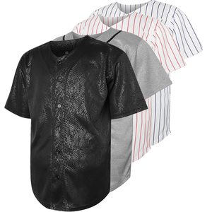 Comfortable fit <b>Baseball</b> Shirt Timeless Style Men's Jersey Breathable Mesh <b>Baseball</b> Shirt Short Sleeve Button Front - Product Image 1