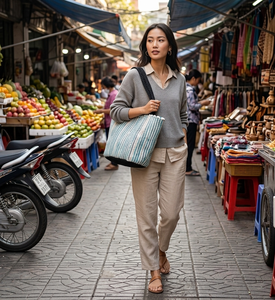 Sac fourre-tout en jute bohème multicolore personnalisé de haute qualité, style féminin tendance, toutes saisons, shopping, usage quotidien, décontracté - Product Image 4