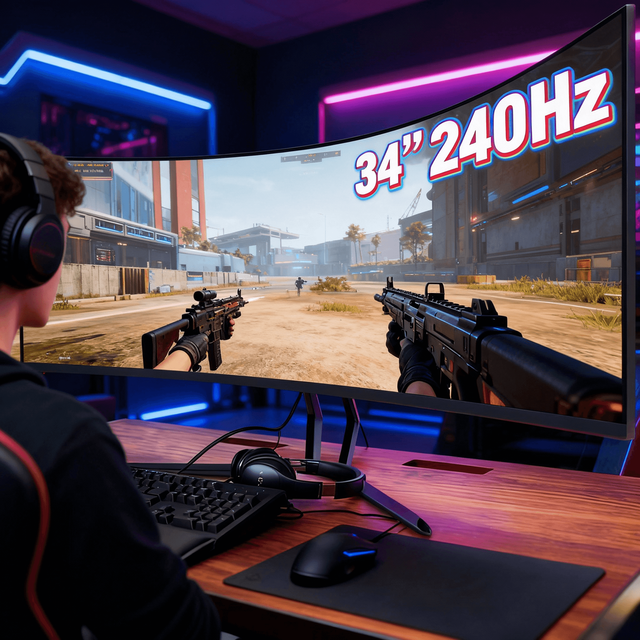 Factory Custom 4k 240hz 34" Curved Gaming Monitor High Refresh Rate Display 4k 144hz Monitor Gaming Monitor 165hz 32 Inch 4k