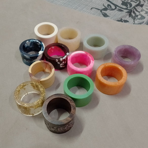 American Style Resin Napkin <b>Rings</b> Set Tissue <b>Plate</b> Decor Use Resin Napkin Holder for Wedding Party Home Hotel Decoration Use - Product Image 5