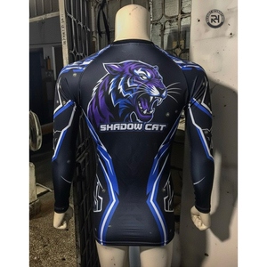 Rashguard Deportivo Negro para Hombre, Diseño de Última Moda, con Logotipo Personalizado, Mangas Largas y Transpirable, Rashguards Personalizados para MMA - Product Image 6