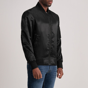 Blouson Bomber Matelassé en Satin Teint pour Femme, Décontracté, Automne, Noir, Style Universitaire, à Capuche, Coupe-Vent, Zippé, avec Poches, Prix de Gros - Product Image 5
