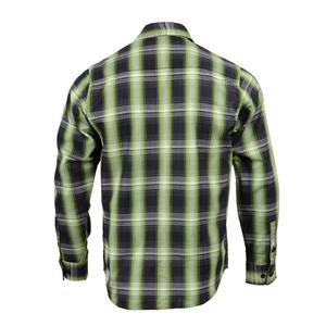 Chemise en flanelle à carreaux vert et noir pour homme, avec faible MOQ et finition de qualité supérieure, chemise décontractée en coton à boutons personnalisée - Product Image 2