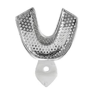 Premium Quality Dental Impression Tray with Edge L1 Perforated Lower Size XL Stainless Steel Reusable Autoclavable Orthodontic - Product Image 2