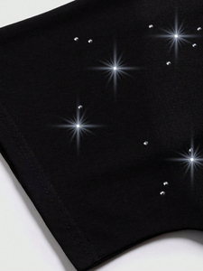 T-shirt Homme Premium 100% Coton Style Urbain Manches Courtes avec Strass, Design Scintillant Personnalisé, Tissu Toile Respirant - Product Image 5
