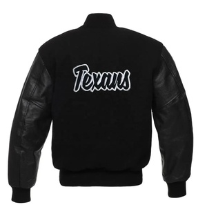 Custom Logo Men's Plus Size Eco-Friendly Varsity Sport <b>Jersey</b> <b>Jacket</b> Loose Casual Winter Fleece Turn-Down Collar Canvas Button - Product Image 2
