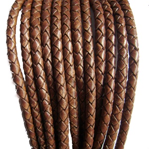 High Quality 6mm Leather <b>Braided</b> Cords for DIY Craft Jewelry and Accessories - Product Image 3
