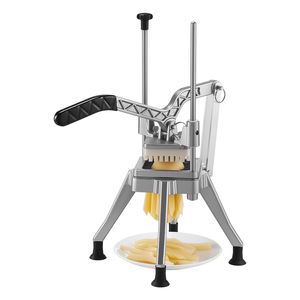 Ergonomic Handle Commercial Grade Stainless Steel French Fry Cutter 1/4\" Blade Potato <b>Chopper</b> Lever Action <b>Vegetable</b> New Used - Product Image 1
