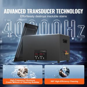 Nettoyeur à ultrasons numérique 30L 600W, machine de nettoyage industrielle à ultrasons avec mode dégazage et mode doux, fréquence 40kHz - Product Image 1